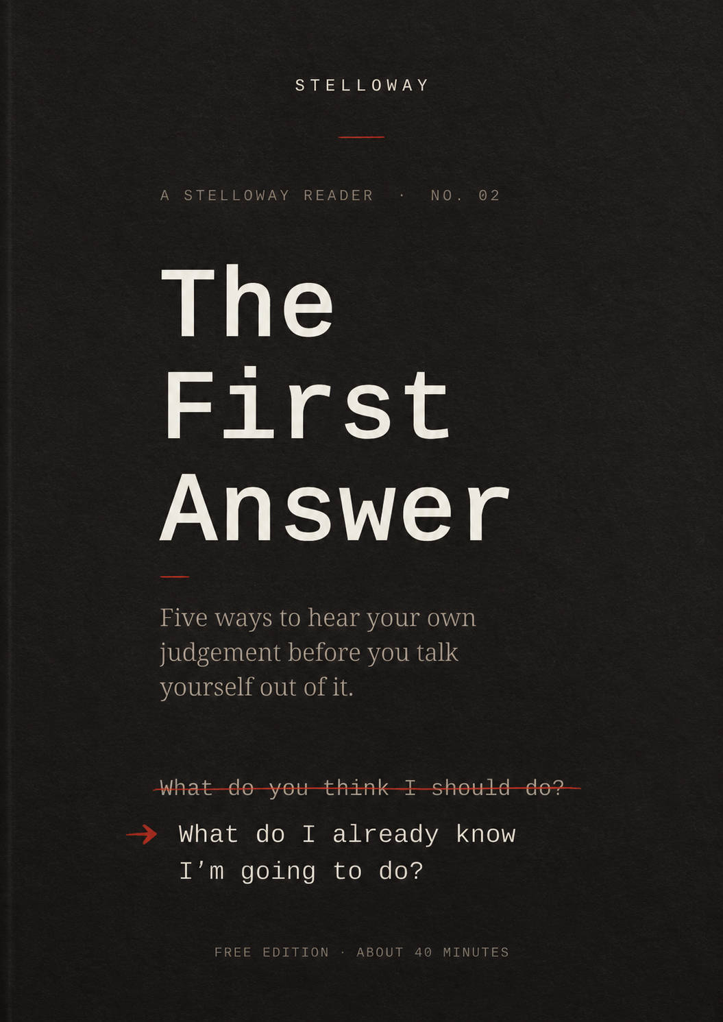The First Answer